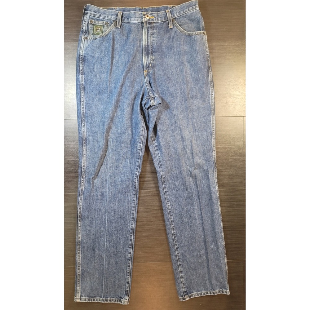 Cinch Green Label Straight Leg tapered med Wash Jeans Cowboy Western Mens 36x36